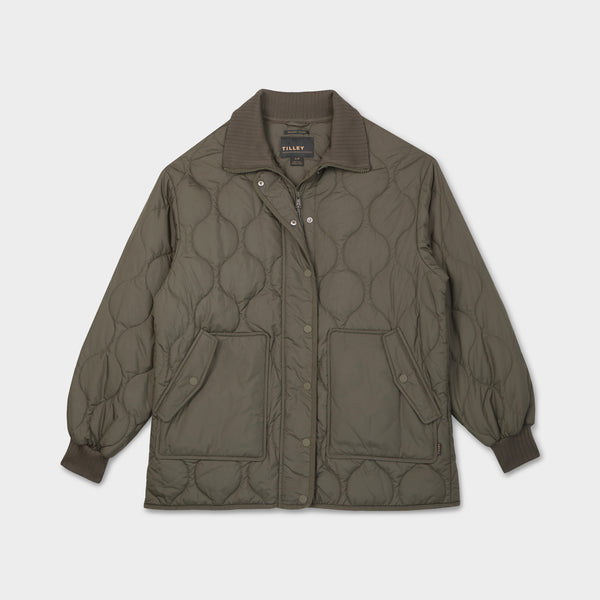 Rib Collar Quilted Coat – Tilley USA