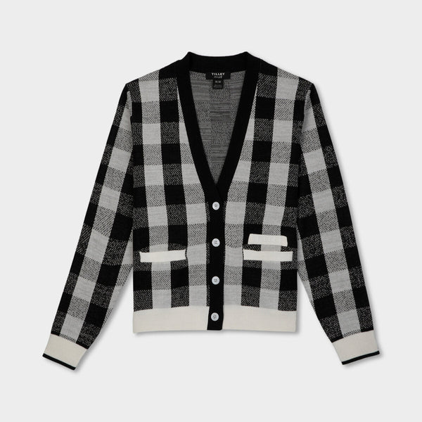 今だけ値下げ‼︎sheller シェリエ　check tweed cardigan check tweed cardigan – shéller / シェリエ