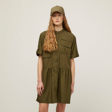 UPF Ripstop Shirt Dress Thyme Green / S UPF Ripstop Shirt Dress Thyme Green / S