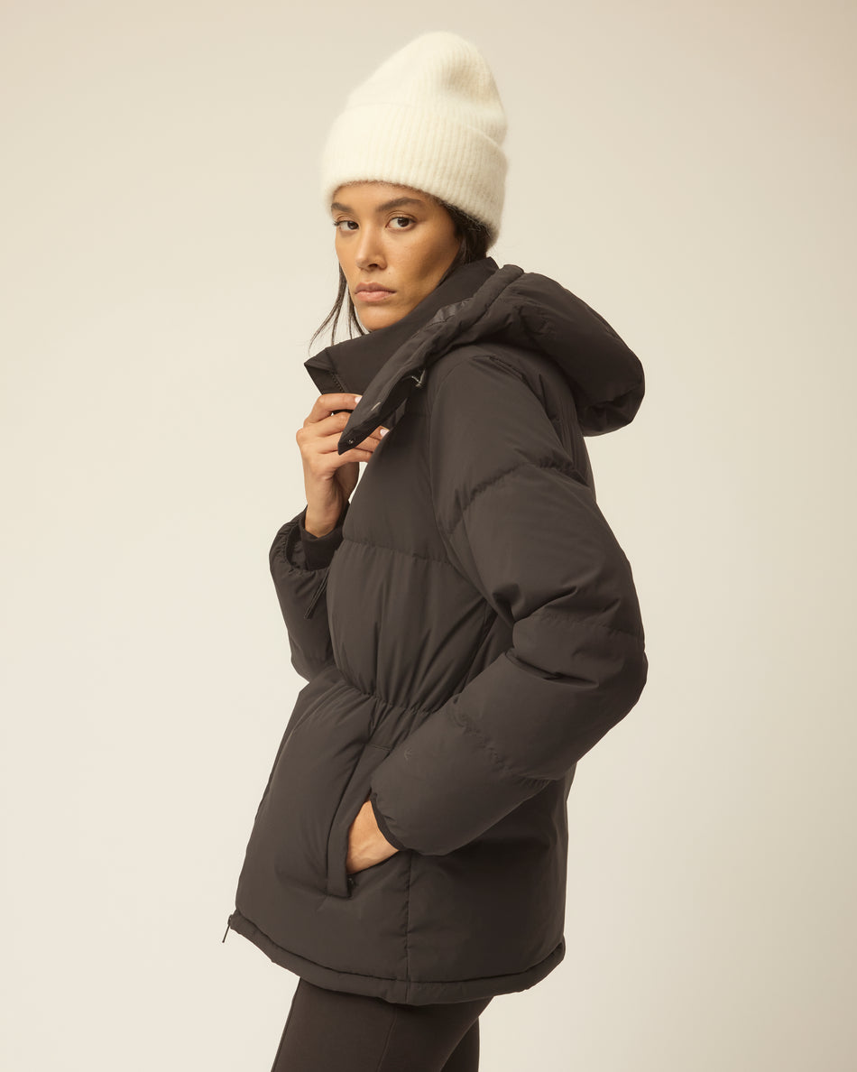 Model wearing the women's Thermashield Puffer Vest