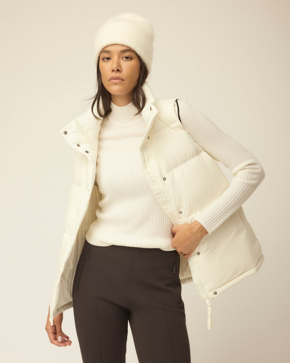 Model wearing the men's Thermashield Puffer Vest